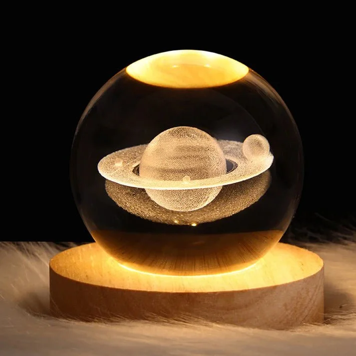 AstroSphere Crystal Lamp – Moon Lamp & Saturn Lamp - Image 4