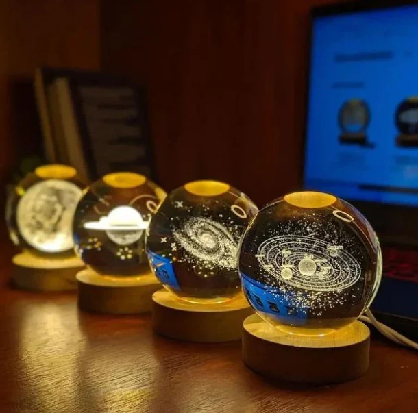 AstroSphere Crystal Lamp – Moon Lamp & Saturn Lamp - Image 7